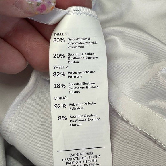 CUPSHE Women's Knotted Color Block One Piece Swimsuit Small White Peach Navy NWT - Picture 15 of 16